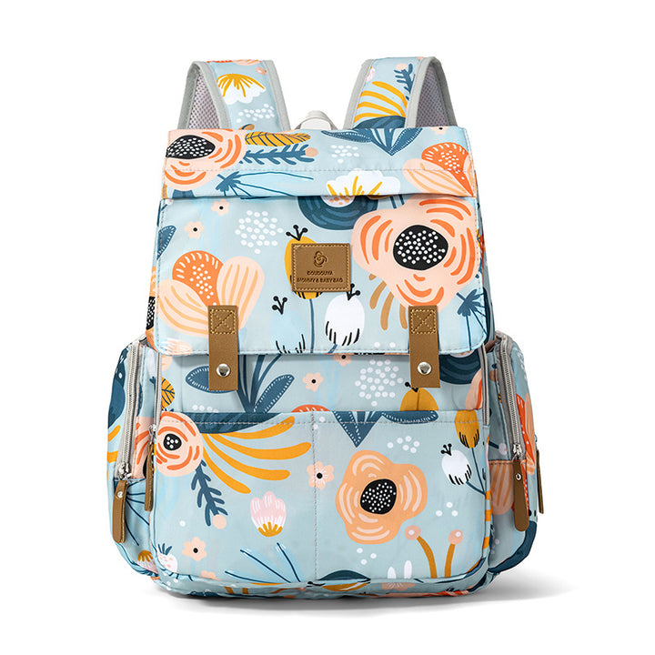 Playful Patterned Multi-Compartment Backpack Stornfield