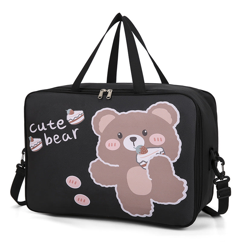 Cute Cartoon Bear Canvas Tote