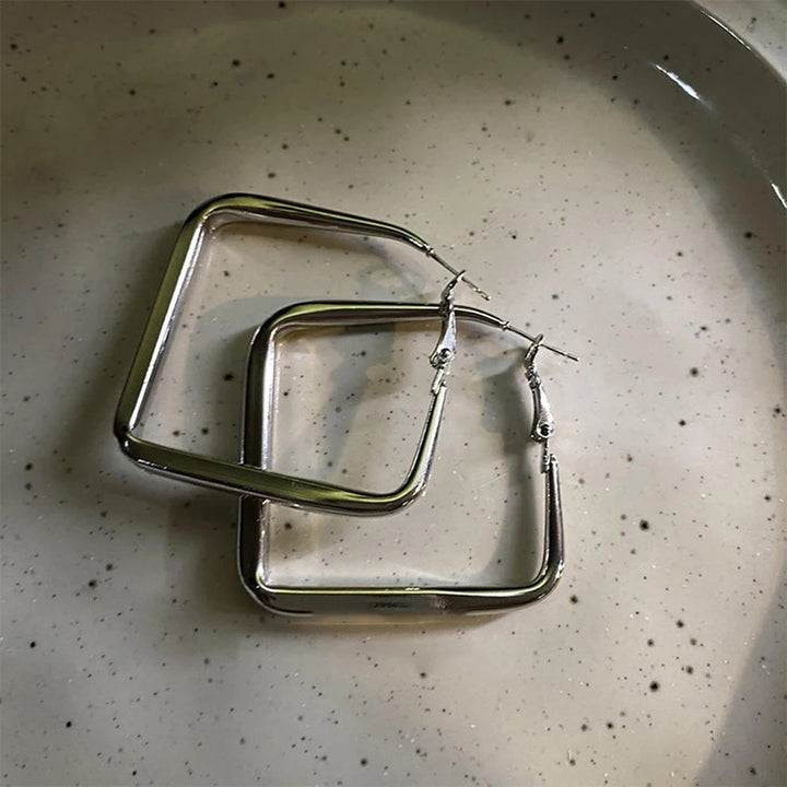 Fashionable Geometric Hoop Earrings Made of High-Quality Metal Stornfield