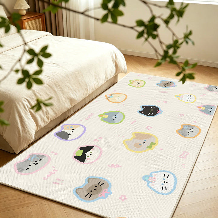 Welcome Mat with Playful Polka Dot Design