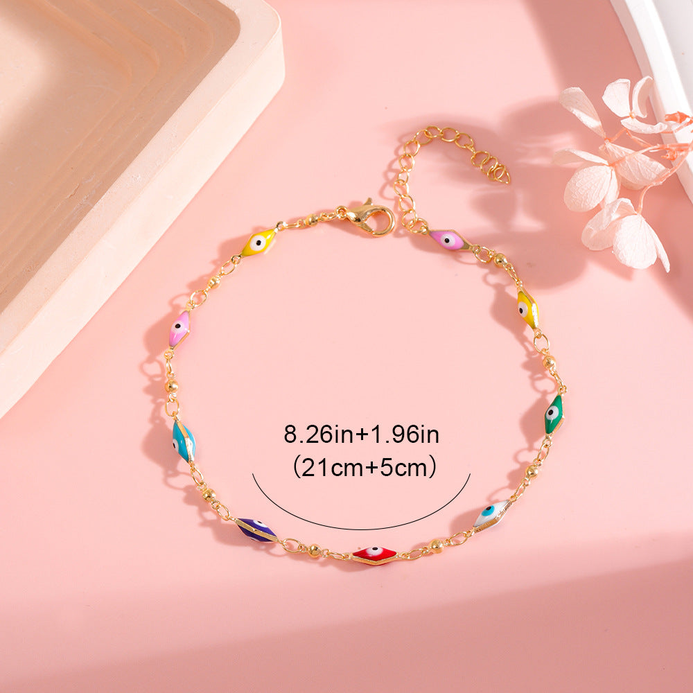 Colorful Evil Eye Charm Anklet Stornfield 1788164324
