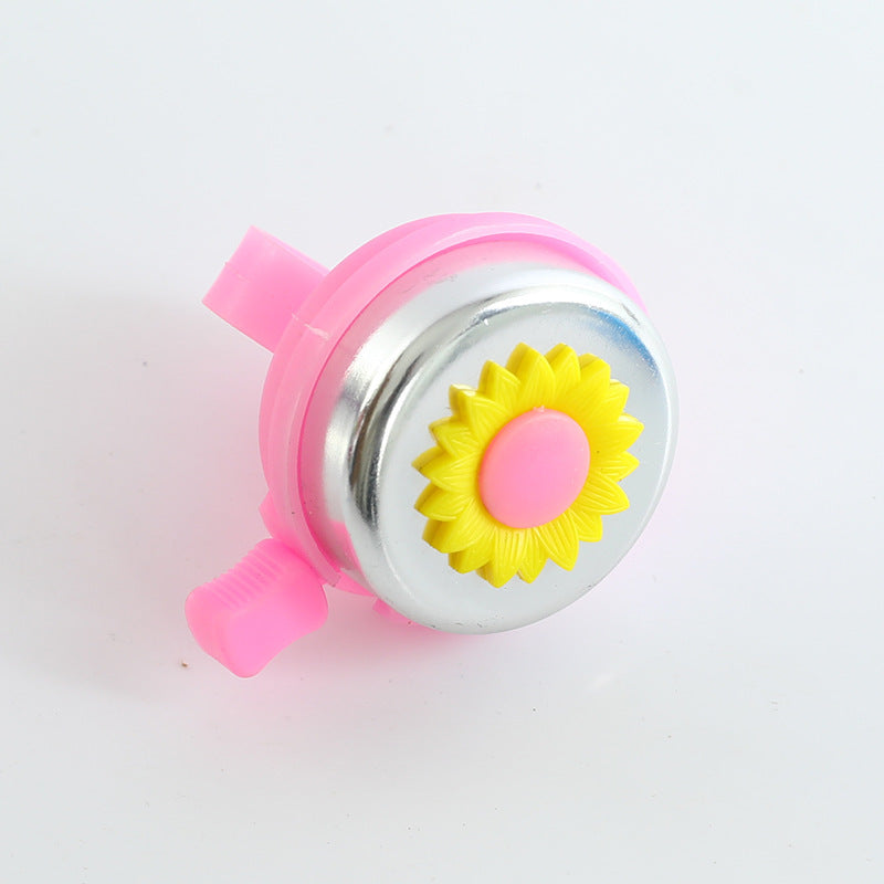 Playful Sunflower-Themed Bicycle Bell with Adjustable Universal Clamp and Metal Dome Stornfield