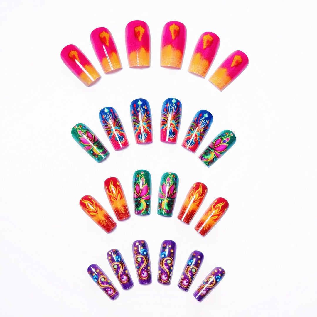 Artificial nails with eccentric ornament design Stornfield