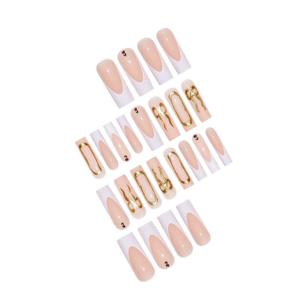Elegant Bow-Embellished Press-On Nails Stornfield