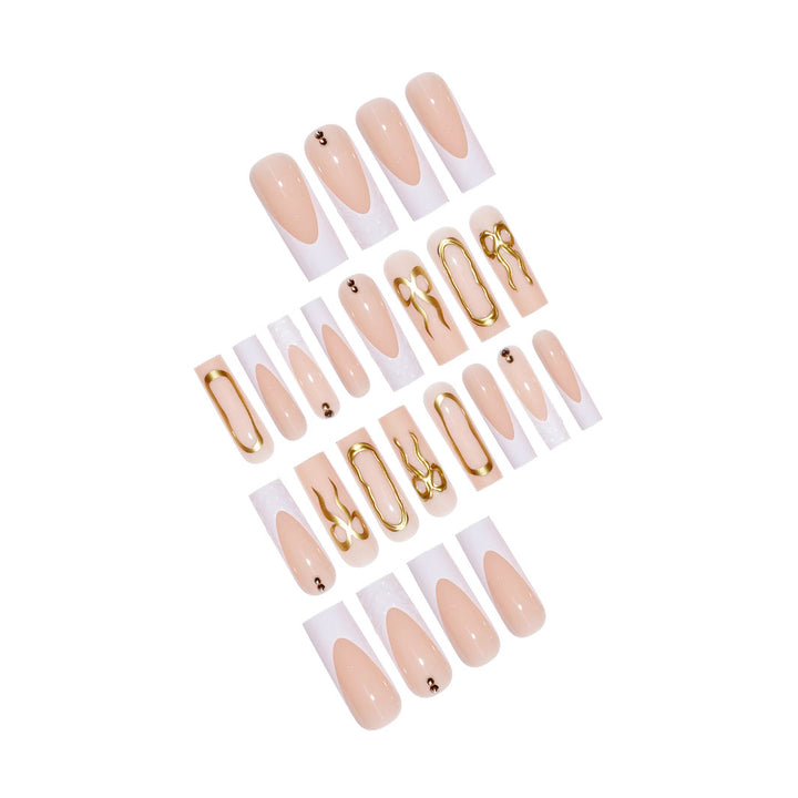 Elegant Bow-Embellished Press-On Nails Stornfield