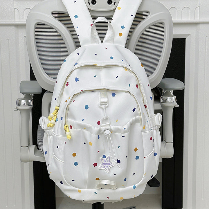 Backpack with Colorful Star Pattern and Versatile Compartments Stornfield