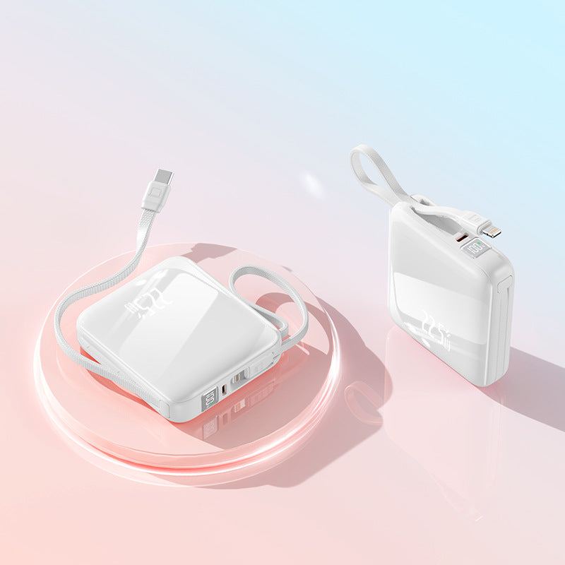 Portable power bank with integrated charging cable and digital display Stornfield