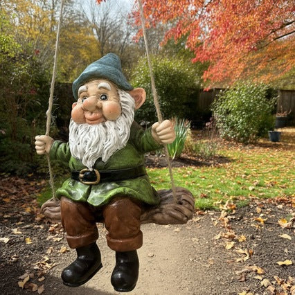 Garden gnome on swing Stornfield