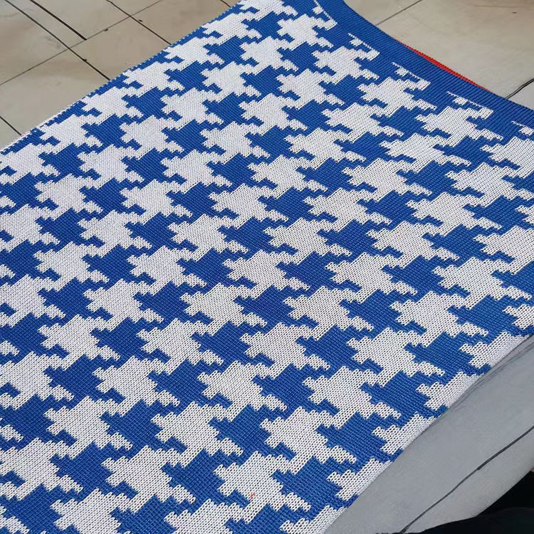 Houndstooth Knit Throw Blanket