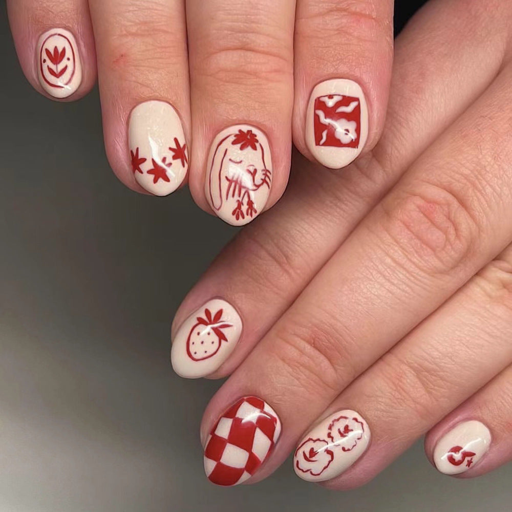 Artistic Themed Press-On Nail Set Stornfield