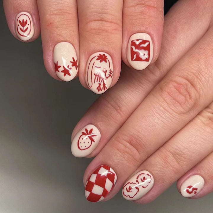 Artistic Themed Press-On Nail Set Stornfield