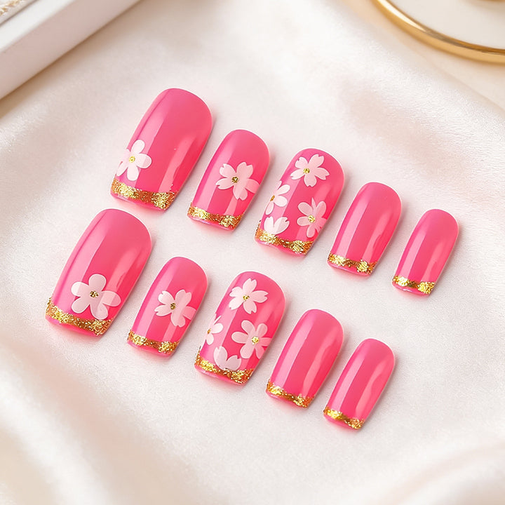 Floral Gel Nail Art Design Stornfield