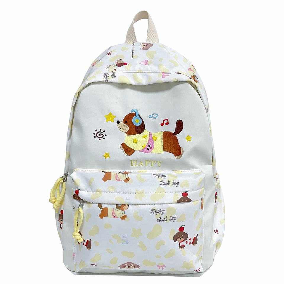 Backpack with Cheerful Dog Design and Multifunctional Compartment Layout Stornfield