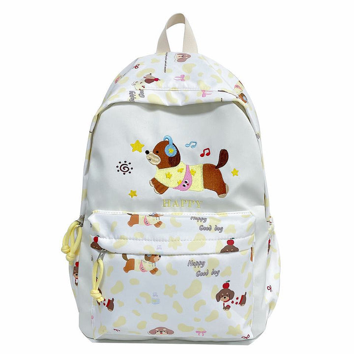 Backpack with Cheerful Dog Design and Multifunctional Compartment Layout Stornfield