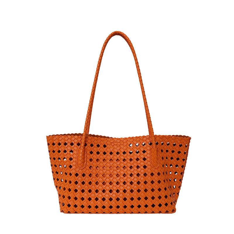 Woven Leather Tote Bag