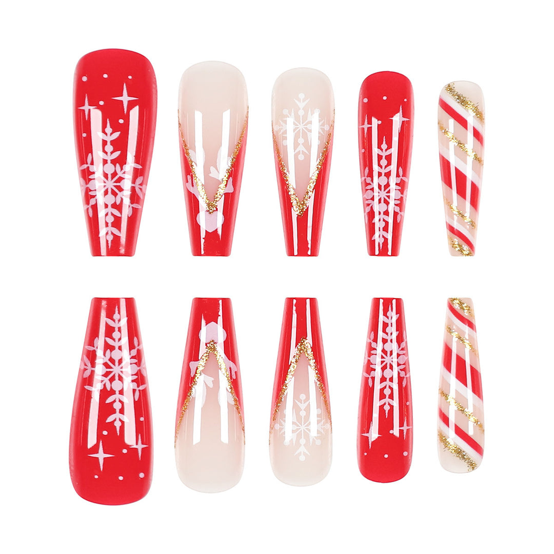 Holiday-Themed Stiletto Press-On Nails Stornfield