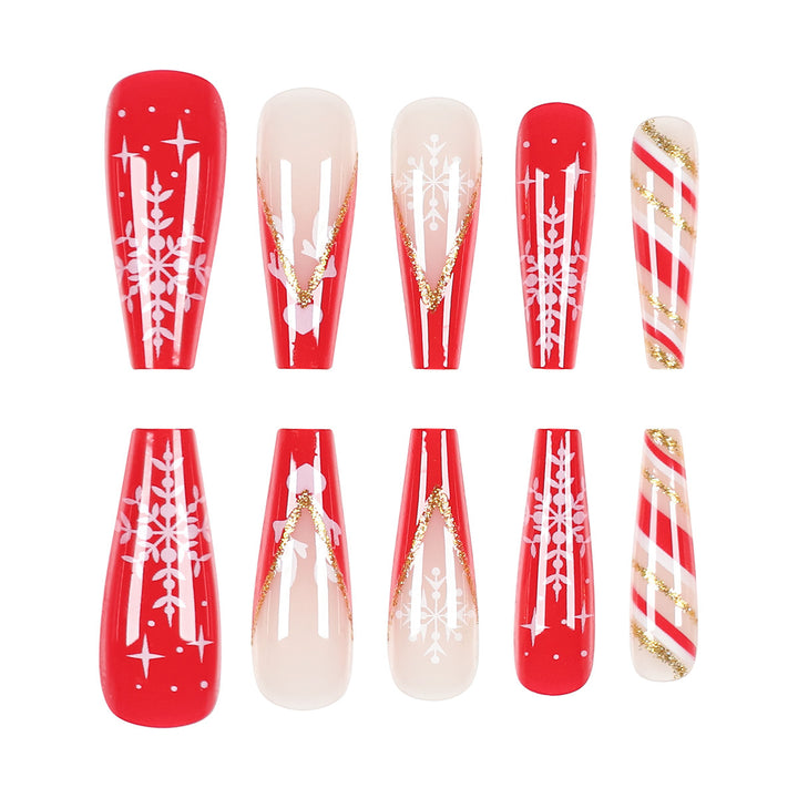 Holiday-Themed Stiletto Press-On Nails Stornfield