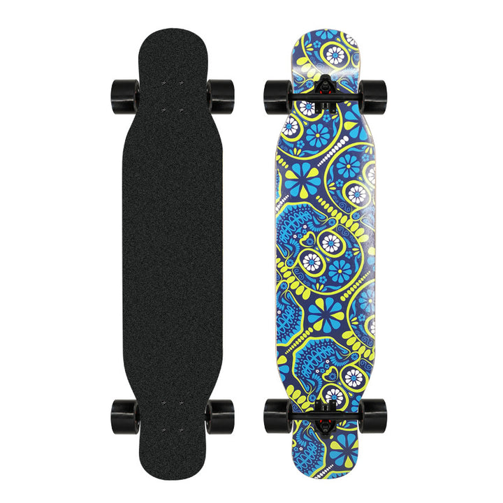 Artistic Lion-Emblazoned Longboard Stornfield