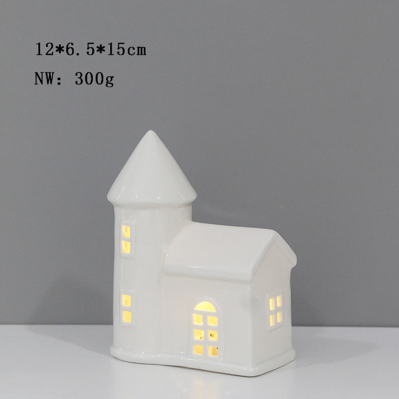 Ceramic House-Shaped Tea Light Holder Stornfeild