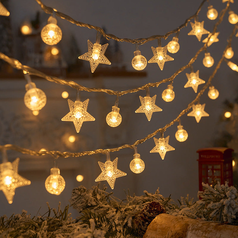 Decorative Snowflake LED String Lights Battery Powered Indoor Outdoor Fairy Stornfield