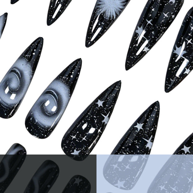 Galaxy-Inspired Press-On Nail Set Stornfield