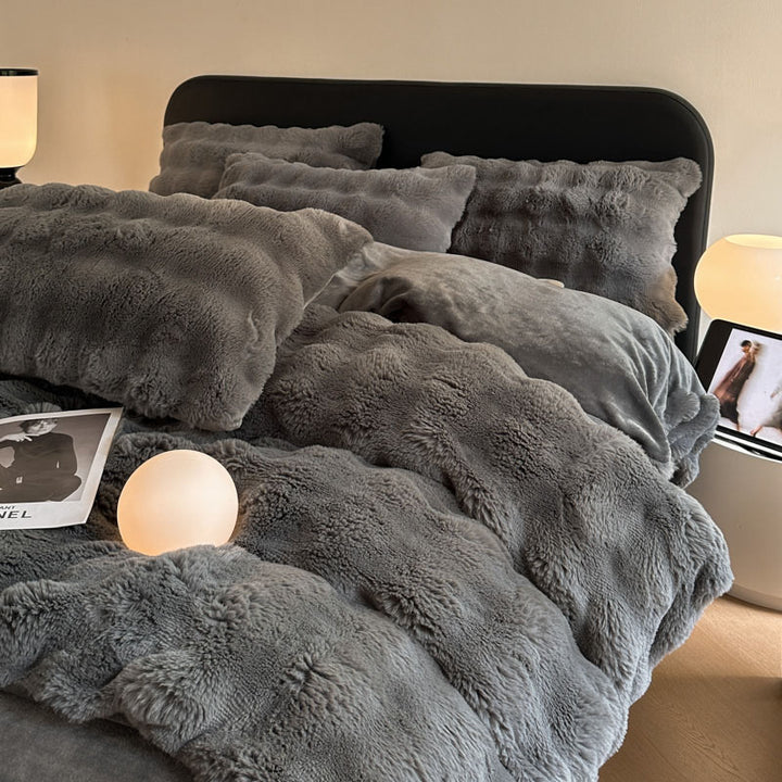 Plush Textured Comforter Set