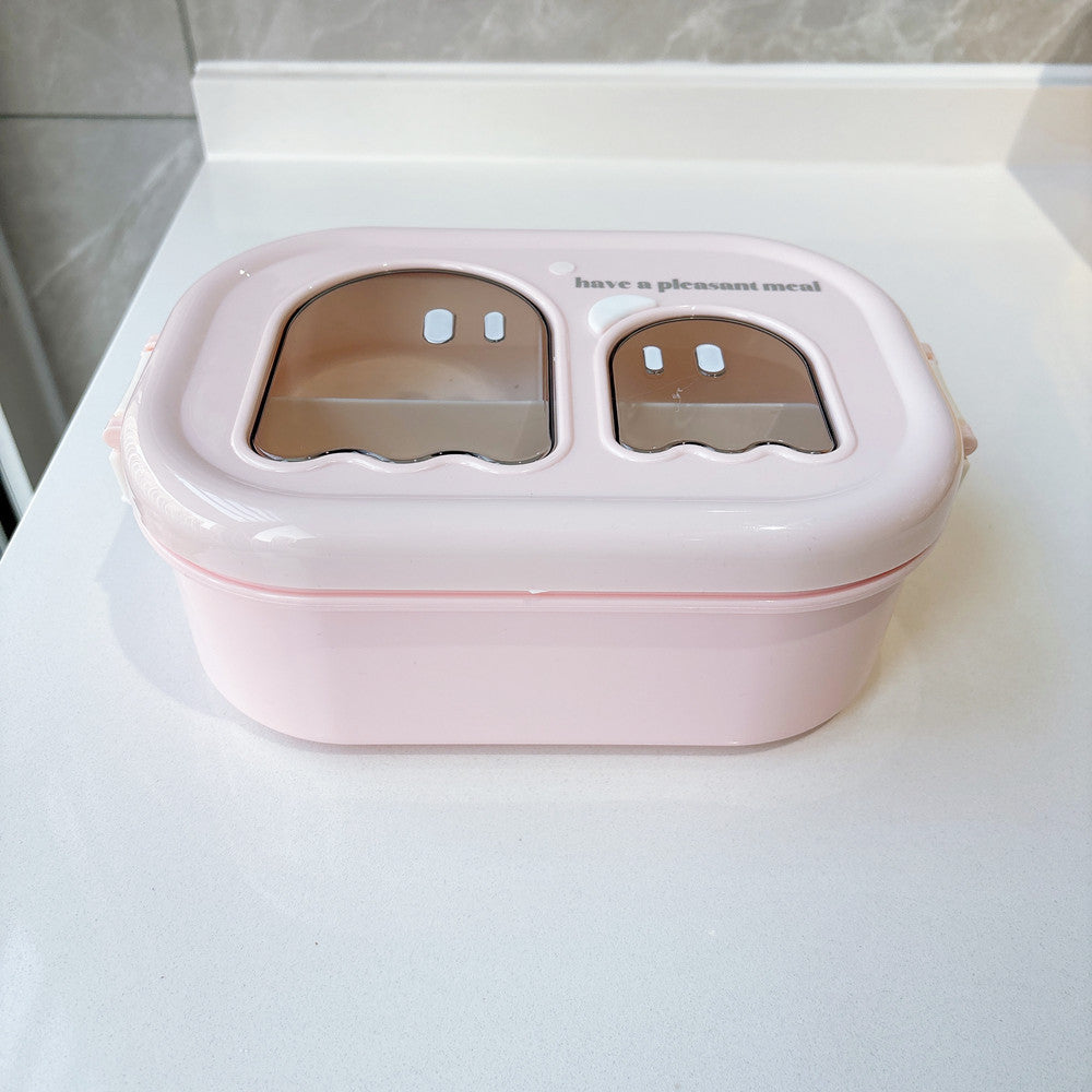 Playful Dual-Compartment Food Storage Container