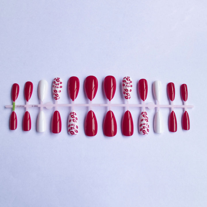 Creative Lip Print Nail Art