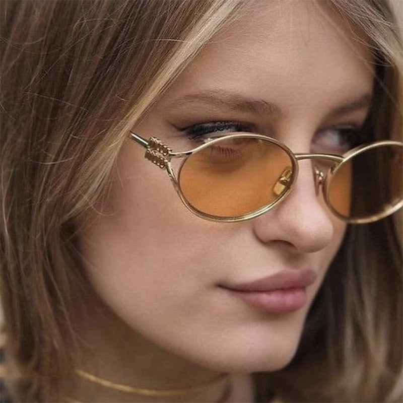Women's Oval Sunglasses with Elegant Metal Frame and Fashionable Design Stornfield