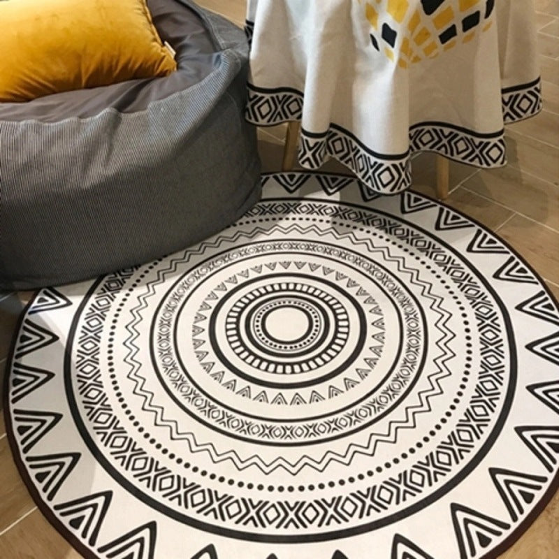 Artistic Embroidered Area Mat for Home Decor