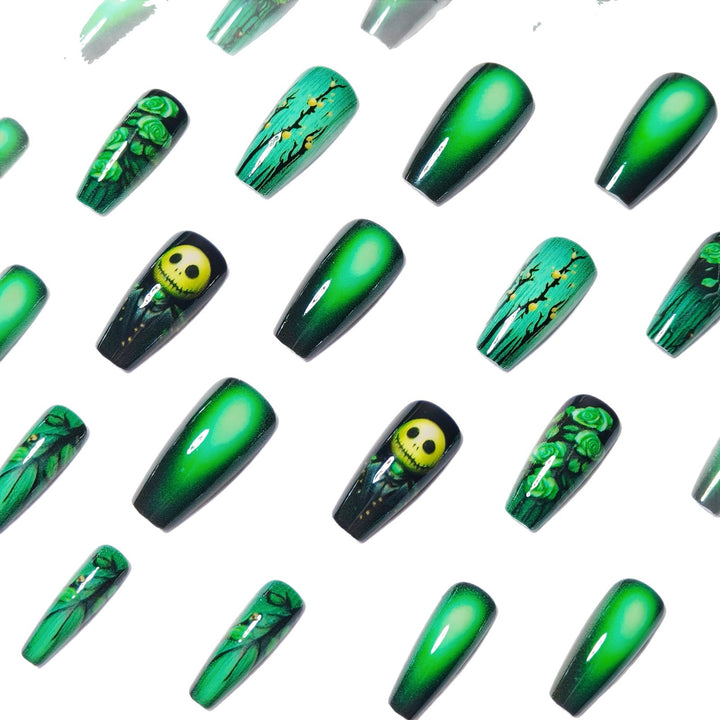 Creative Nail Art Set with Green Design Stornfield