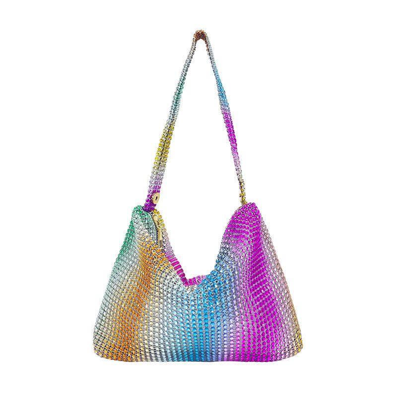 Sequined Rhinestone Shoulder Bag