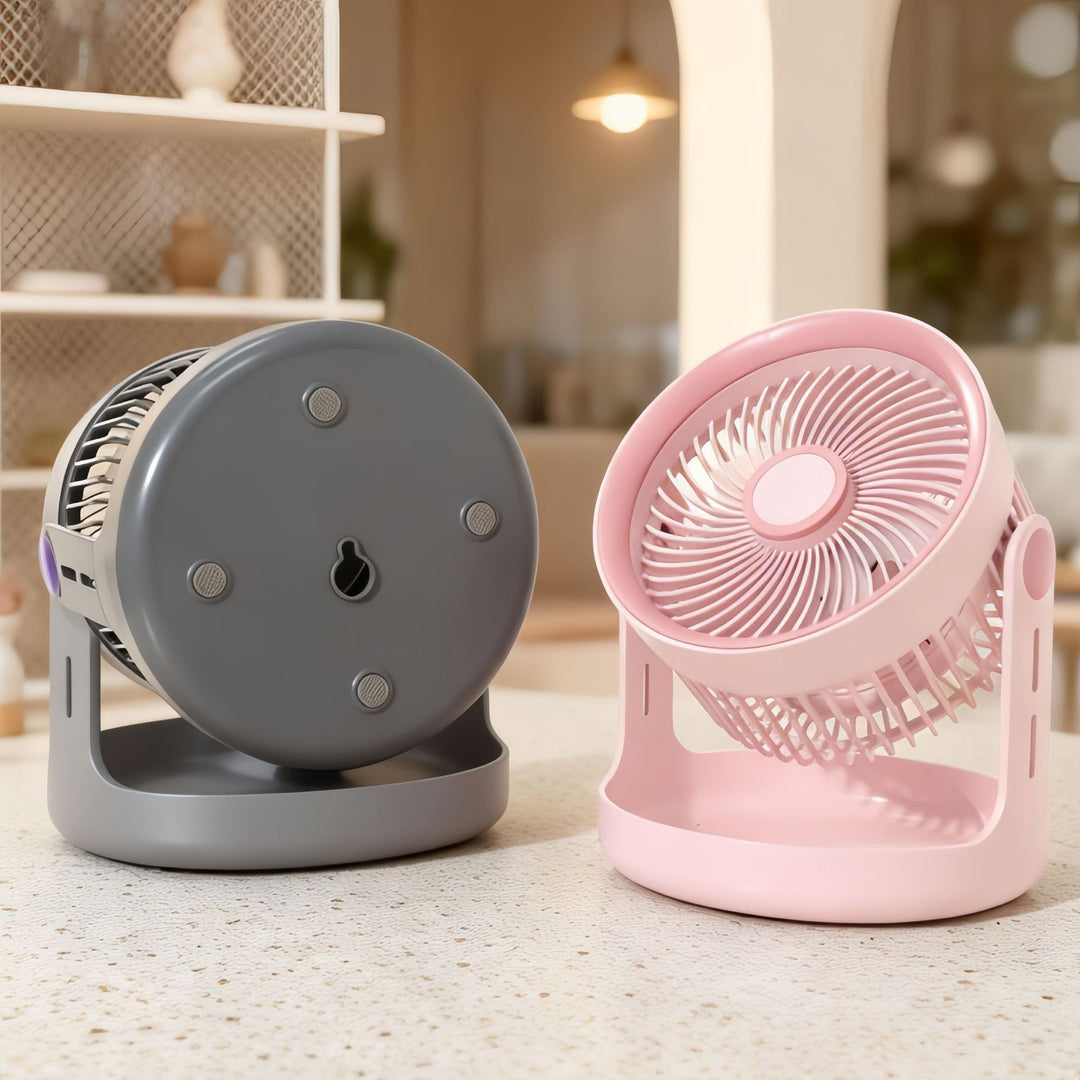Ladies table fan with adjustable head and quiet operation mode Stornfield