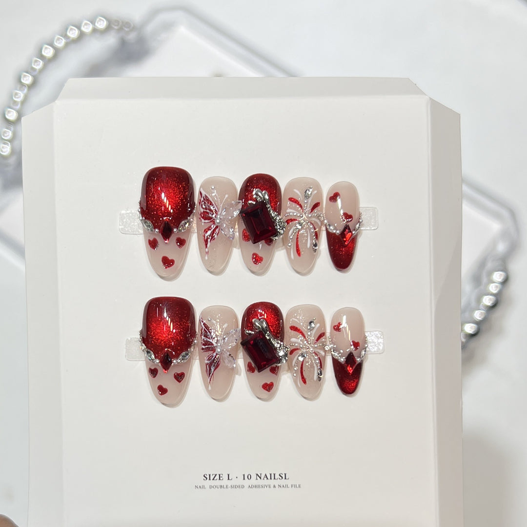 Decorative Themed Press-On Nail Set Stornfield