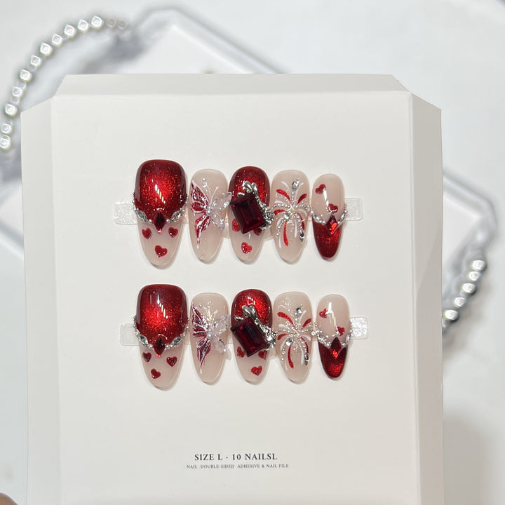 Decorative Themed Press-On Nail Set Stornfield