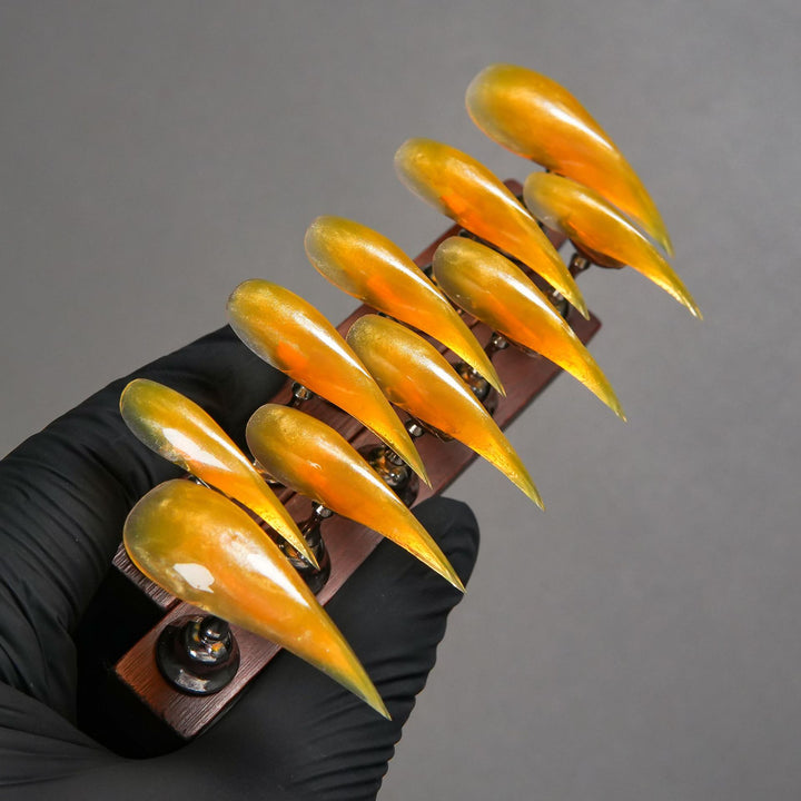 Stiletto Shaped Press-On Nail Tips with Glossy Finish