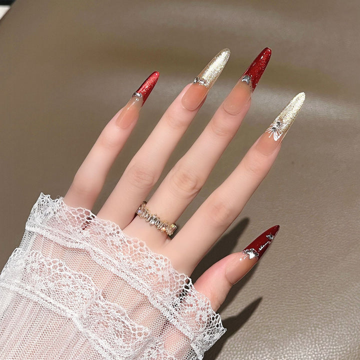 Premium Decorative Stiletto Press-On Nails Stornfield
