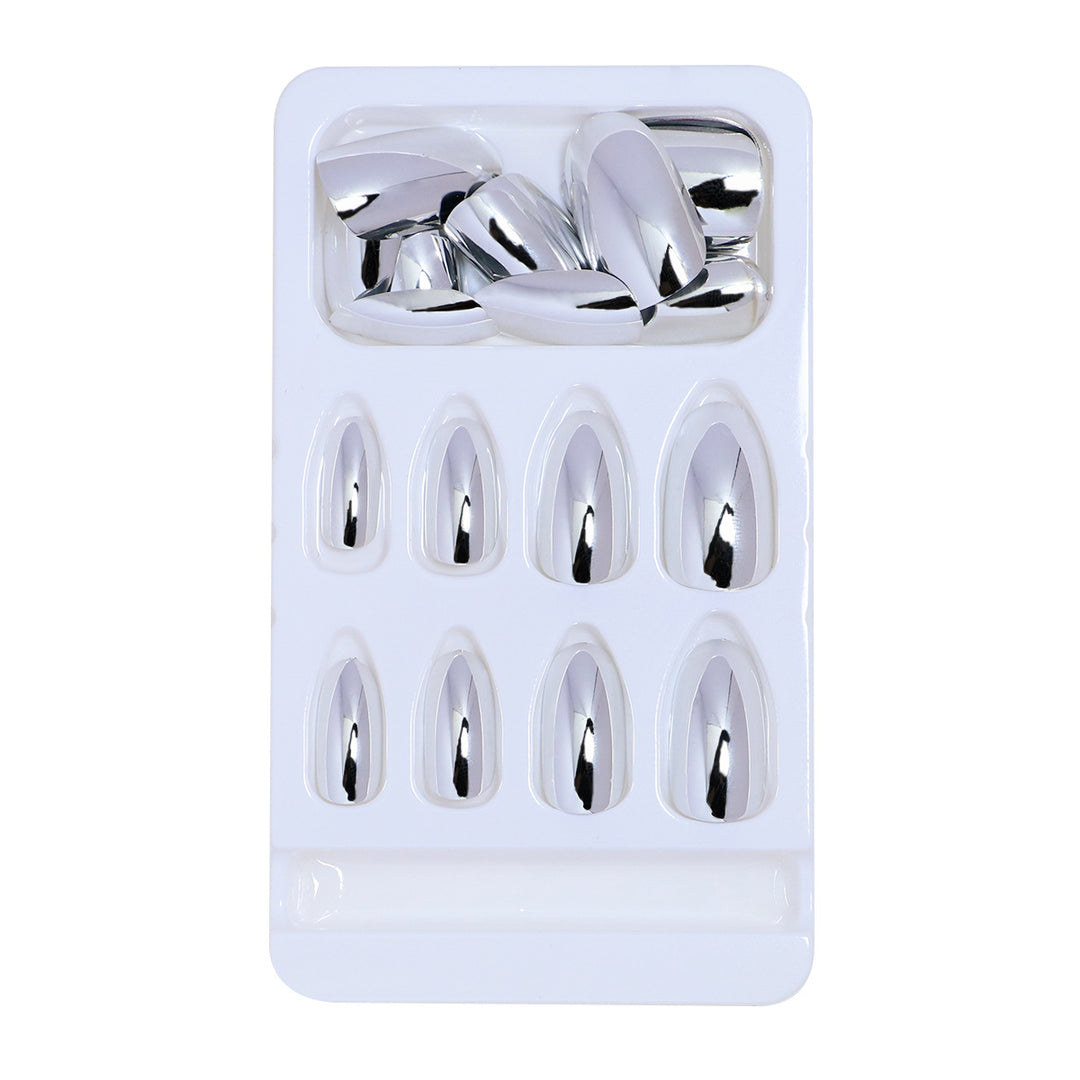 Metallic Glossy Press-On Nail Set Stornfield