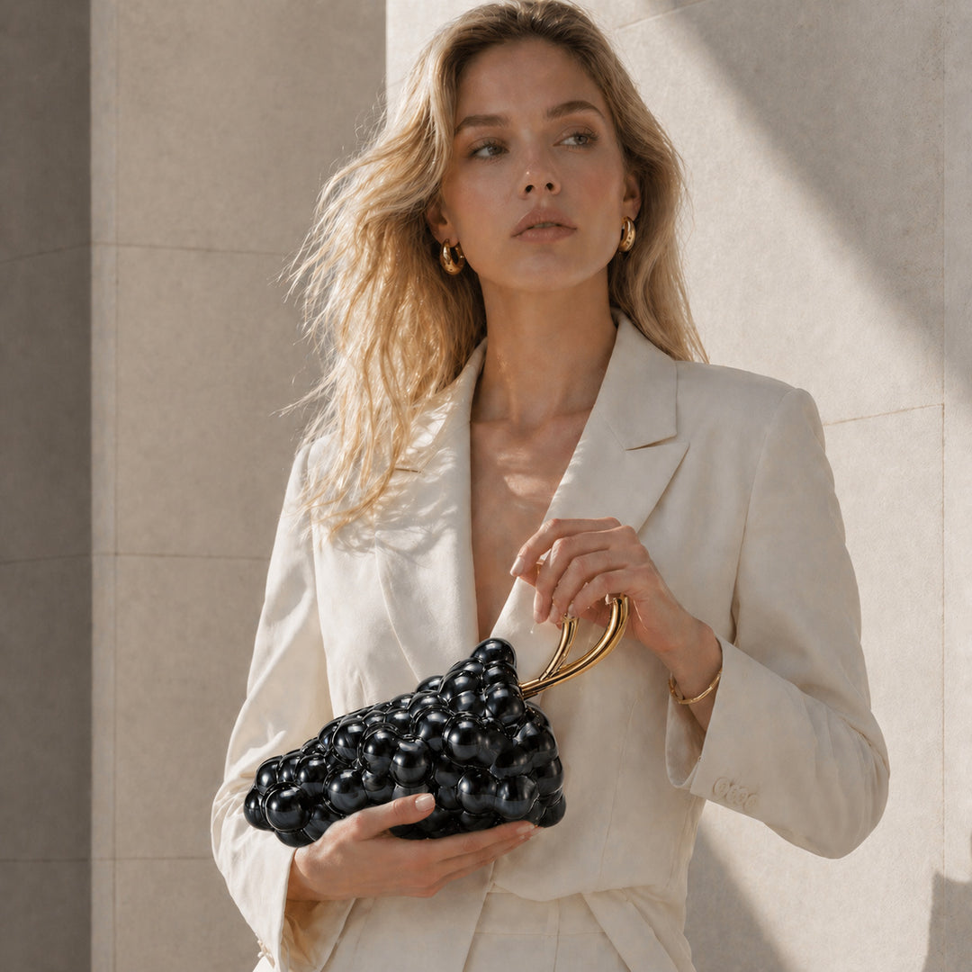 Artistic Grape-Inspired Clutch