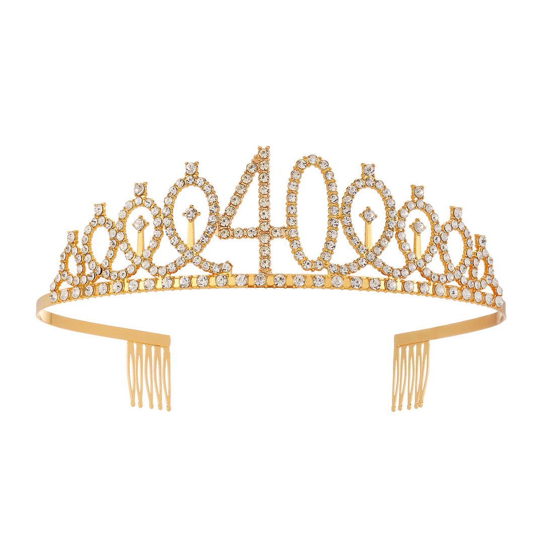 Women's Crystal-Embellished Tiara with Elegant Design Stornfield