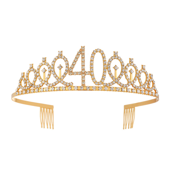 Women's Crystal-Embellished Tiara with Elegant Design Stornfield