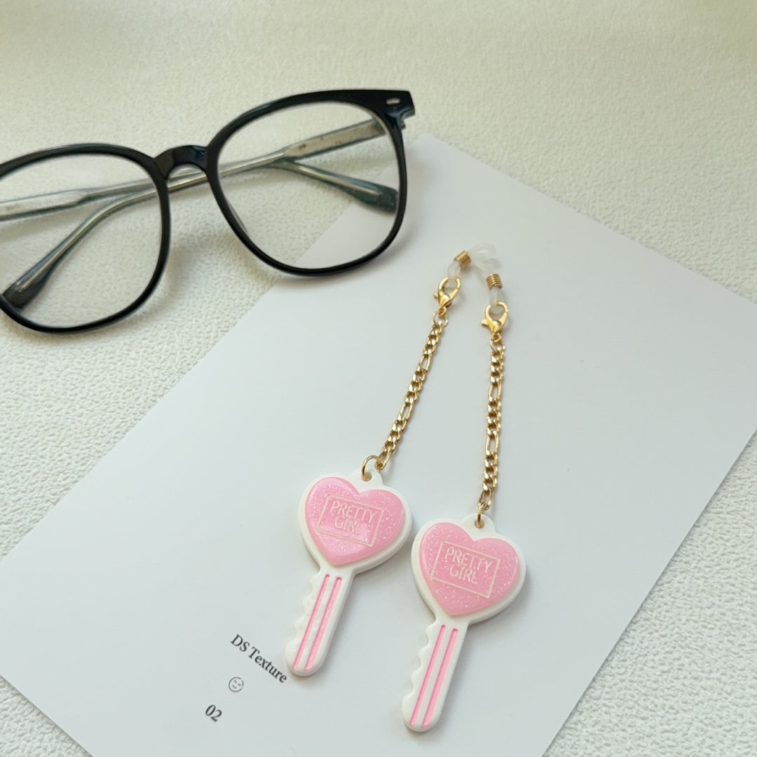 Heart-Shaped Key Dangle Earrings Stornfield