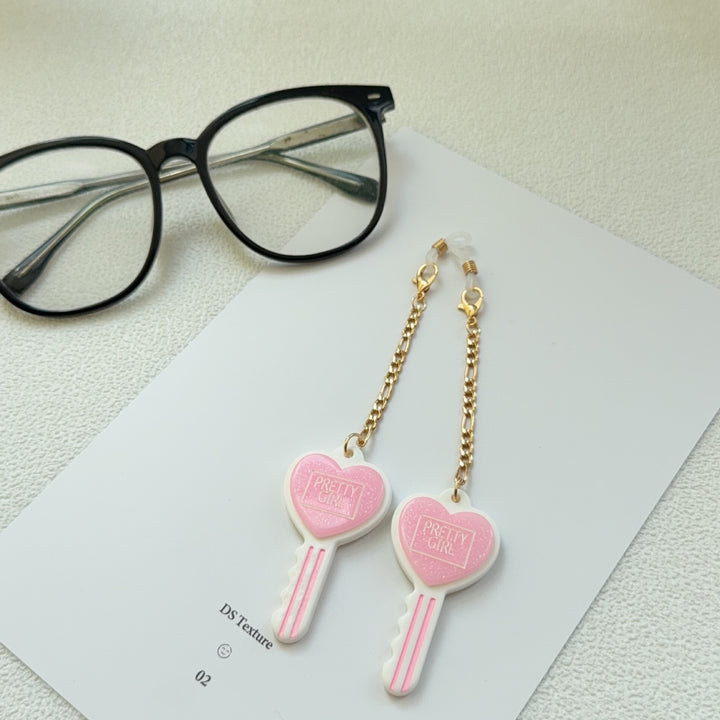 Heart-Shaped Key Dangle Earrings Stornfield