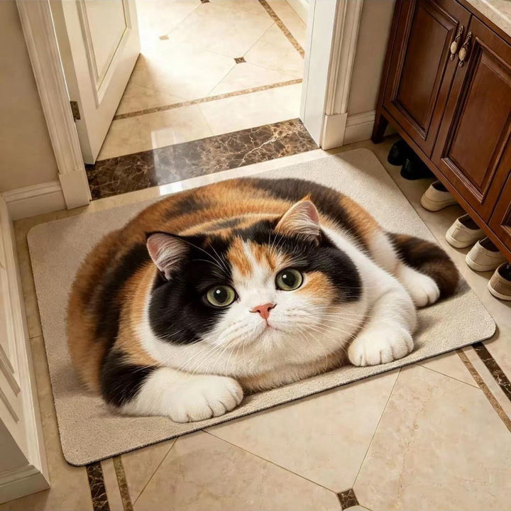 Cute Cat-Themed Plush Area Rug