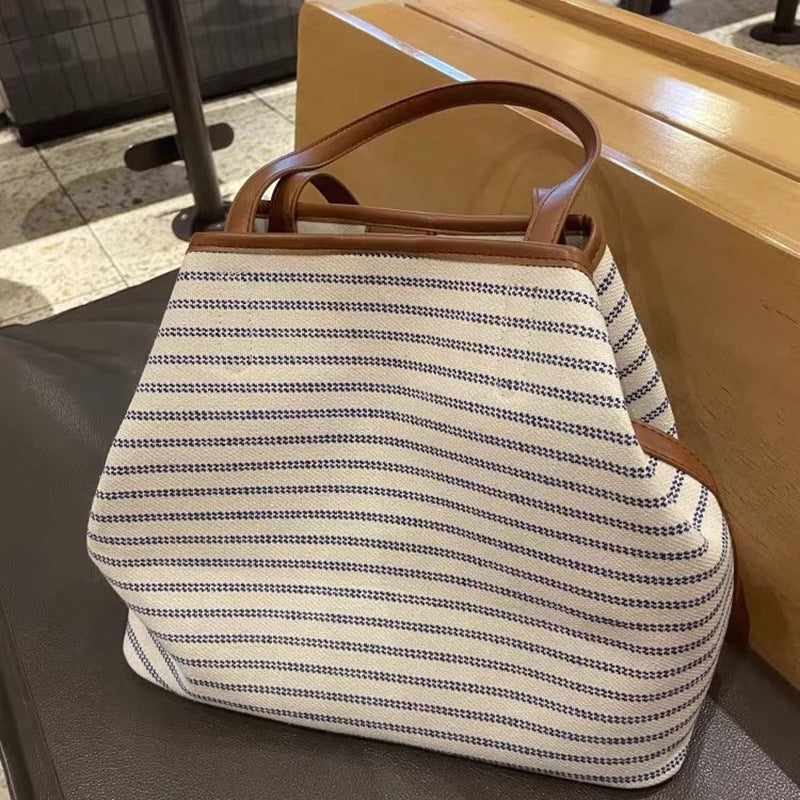 Striped Canvas Tote Bag Stornfield