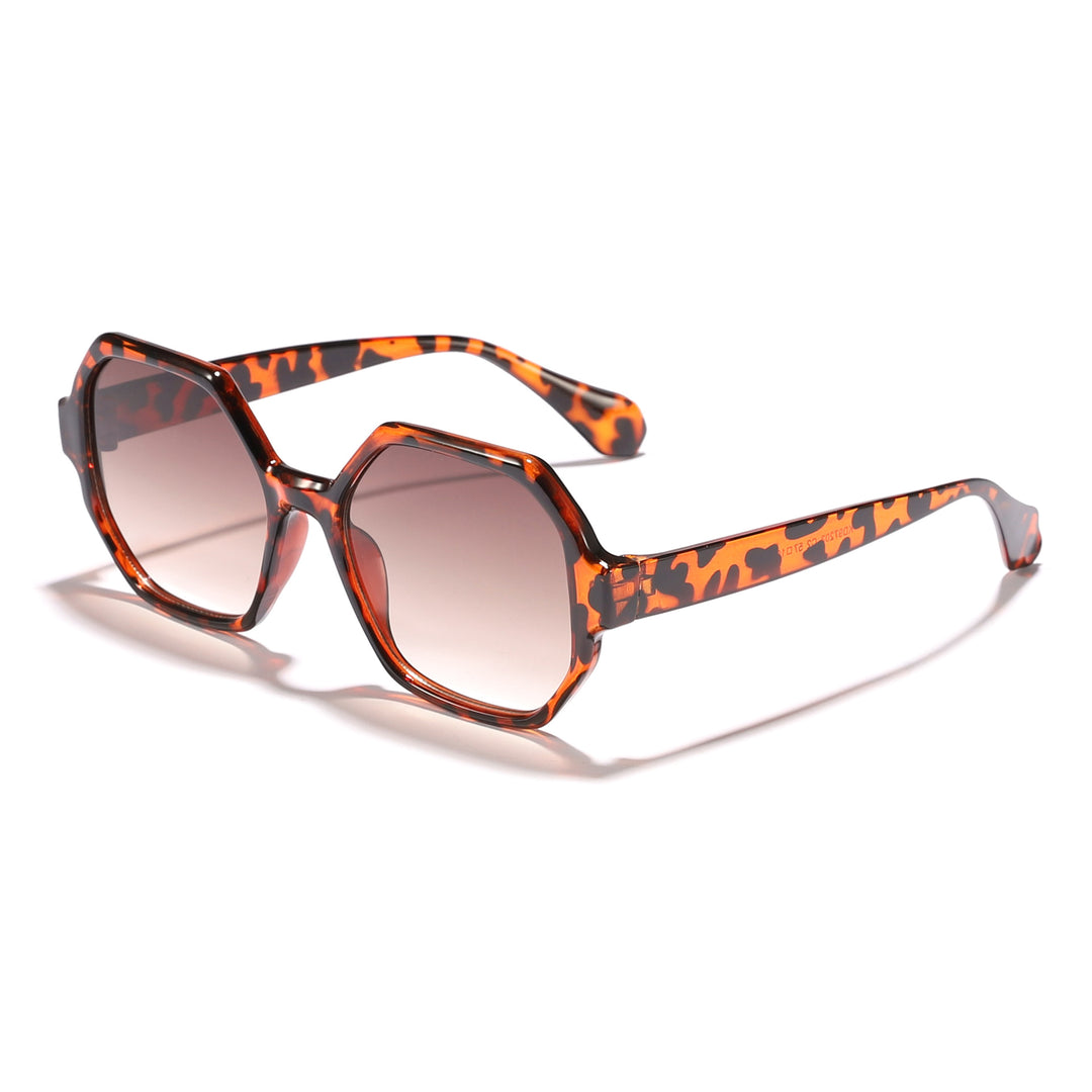 Women's fashionable sunglasses with hexagonal frame and UV protection Stornfield