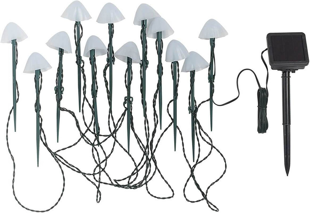 Contemporary Creative Plastic Solar LED Mushroom Lights String Lights For Outdoor Patio | Stornfield