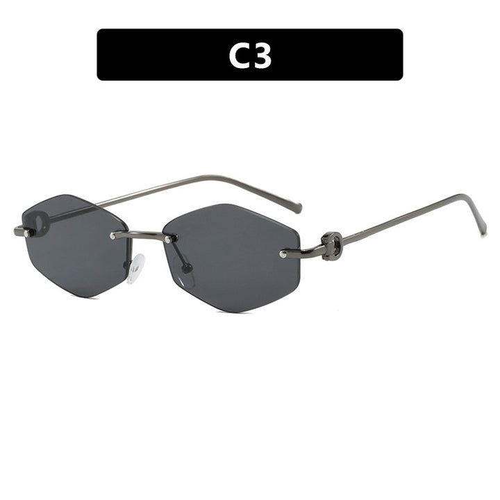Women's fashionable sunglasses with hexagonal frame and luxurious accents Stornfield