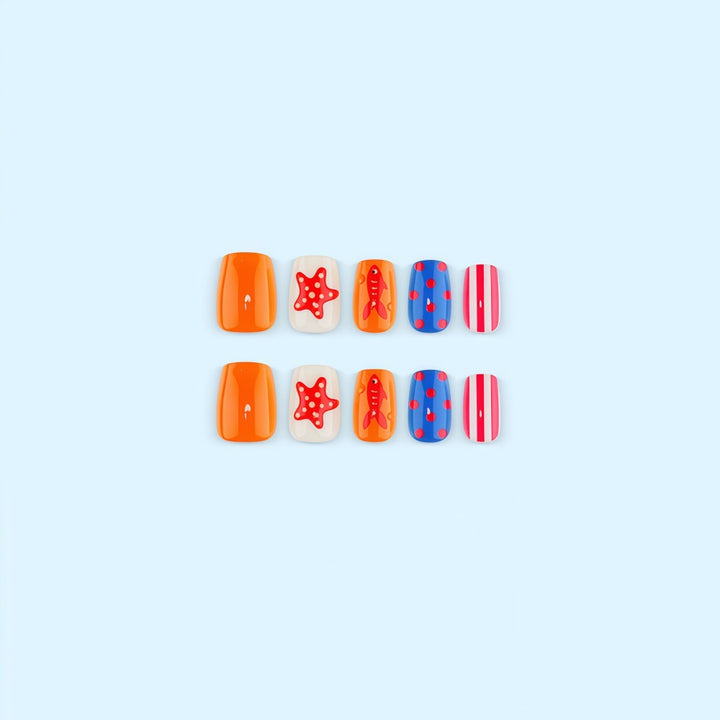 Creative artificial nails in maritime motif Stornfield