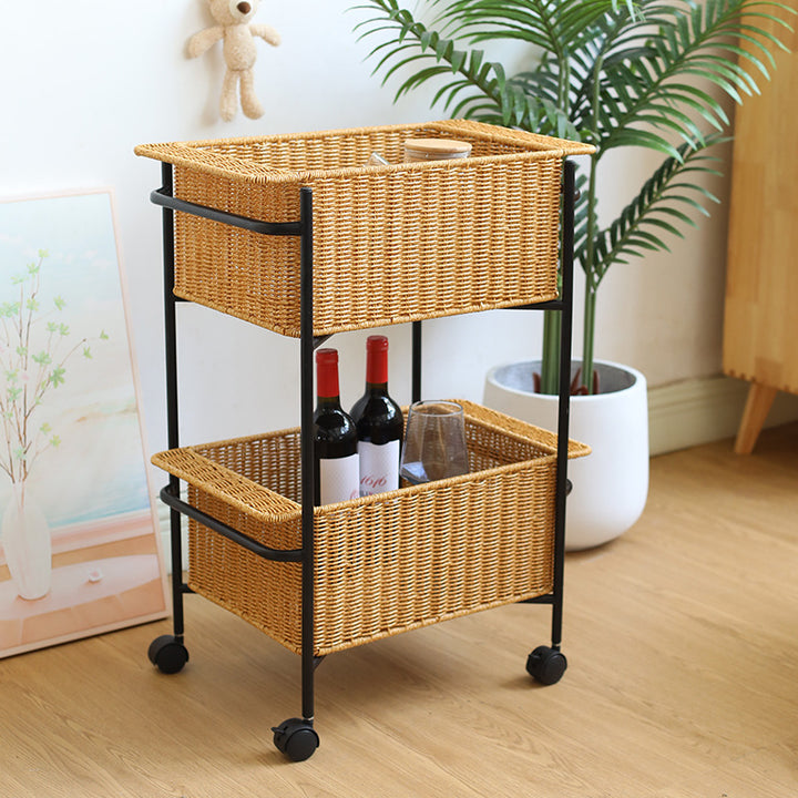 Unisex Rectangular Storage Basket made of high-quality wicker Stornfield
